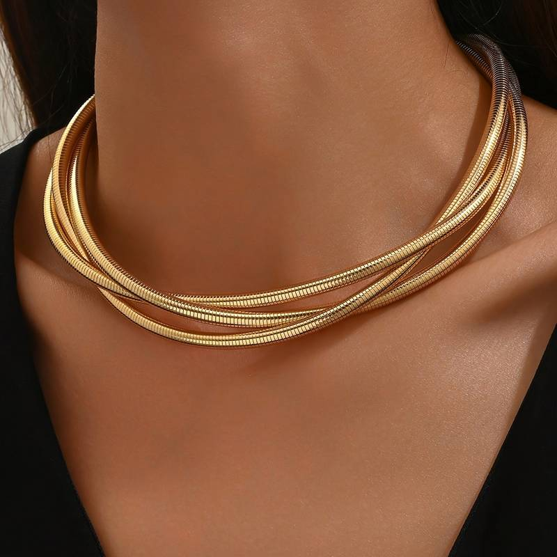 Collier en Or Vintage à Couches