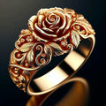 Bague fleur dorée | or rose