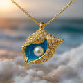 Collier coquillage perle radieuse | Or