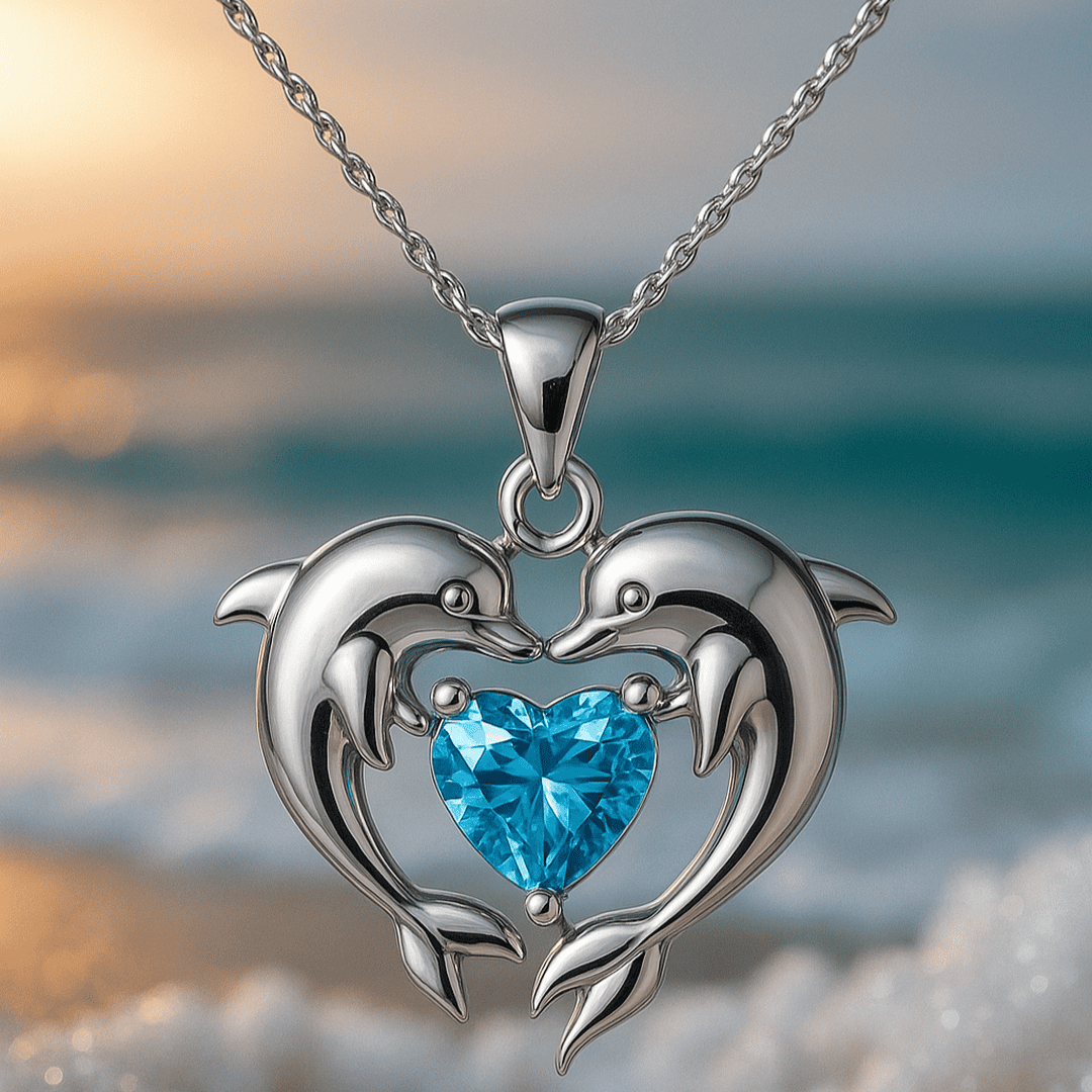 Collier Dolphin Love Argent