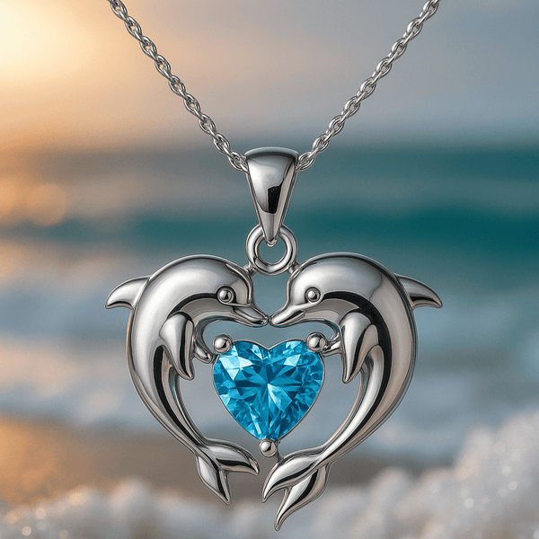 Collier Dolphin Love Argent