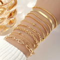 Bracelet empilable perle dorée