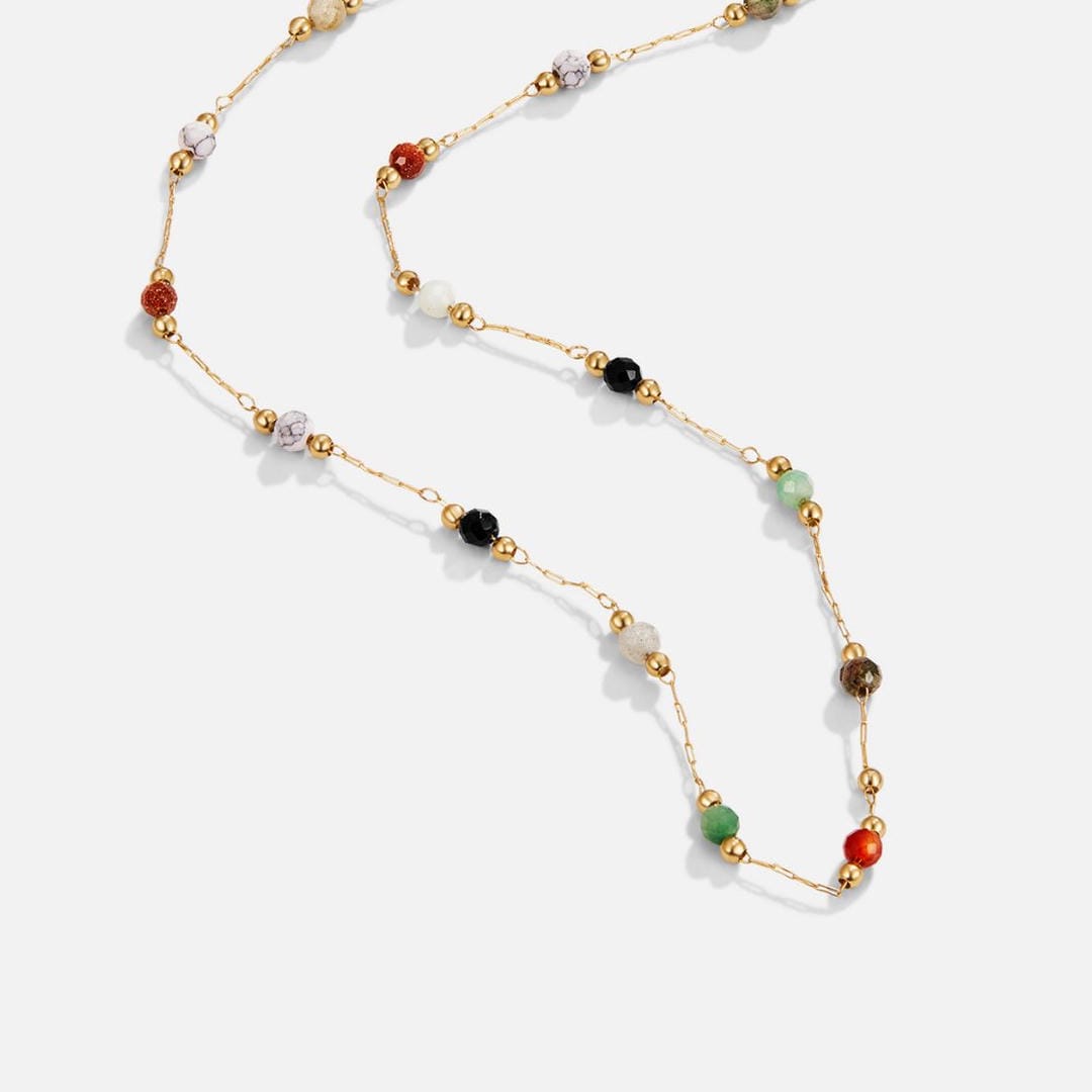 Collier en pierres précieuses colorées Aria