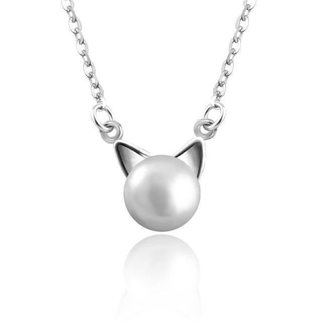 Jolie collier de chat en perles avec boucles d'oreilles et bague en bonus
