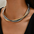 Collier à chaînes superposées opulent