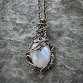 Collier en Quartz Aura Argent Antique