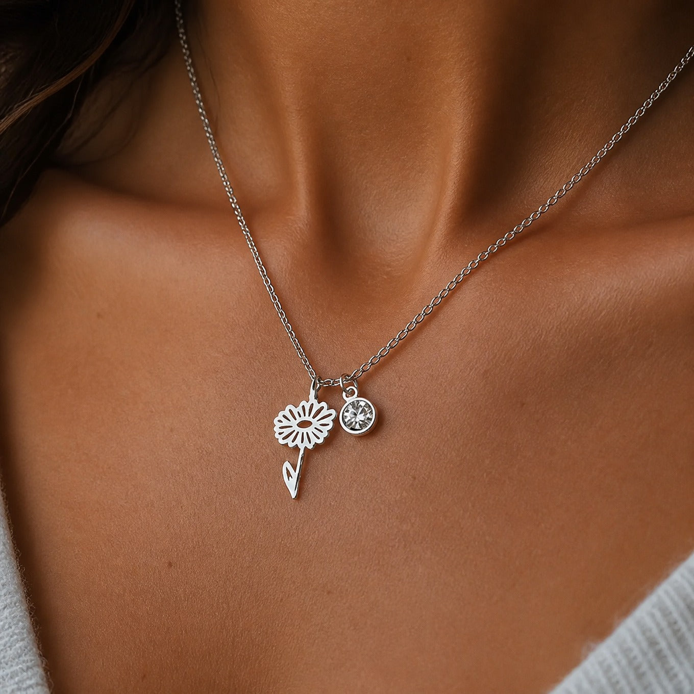 Collier pendentif botanique personnalisé