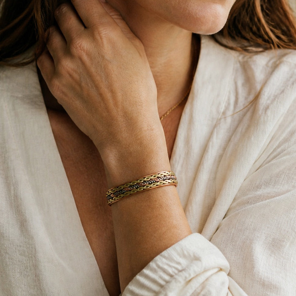 Bracelet tressé en cuivre Ikuisuus