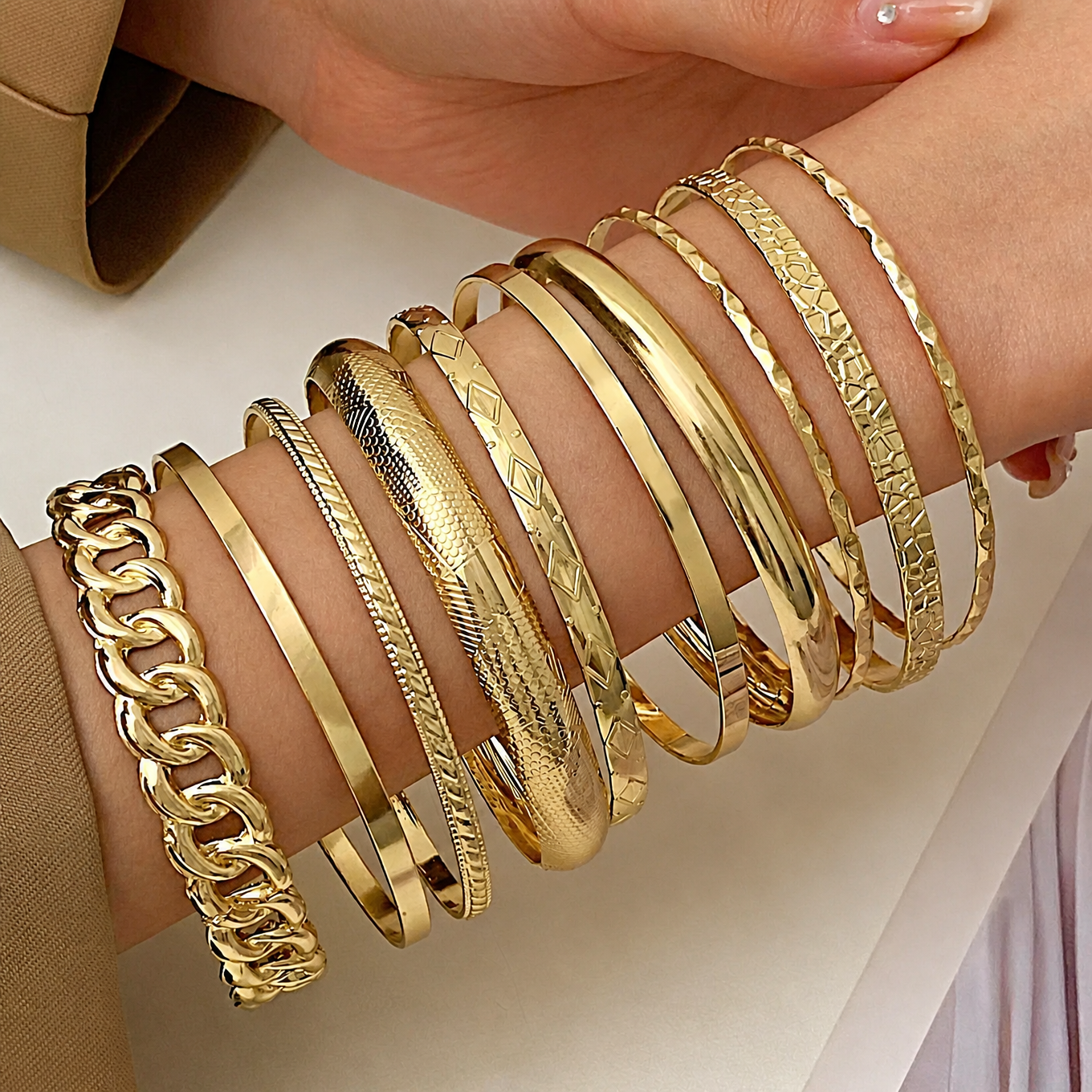 Mystérieux ensemble de bracelets bohèmes