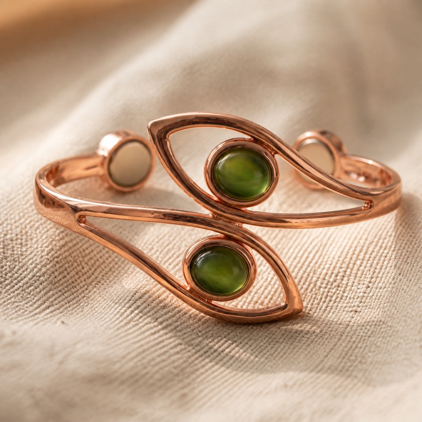 Bracelet en cuivre opale irisé