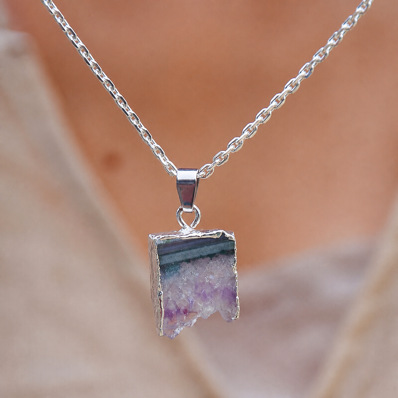 Collier en Améthyste Céleste
