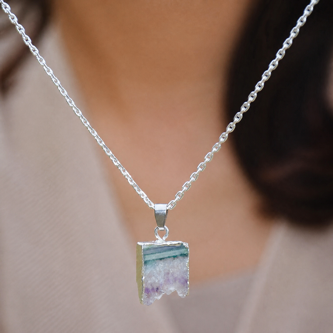 Collier en Améthyste Céleste
