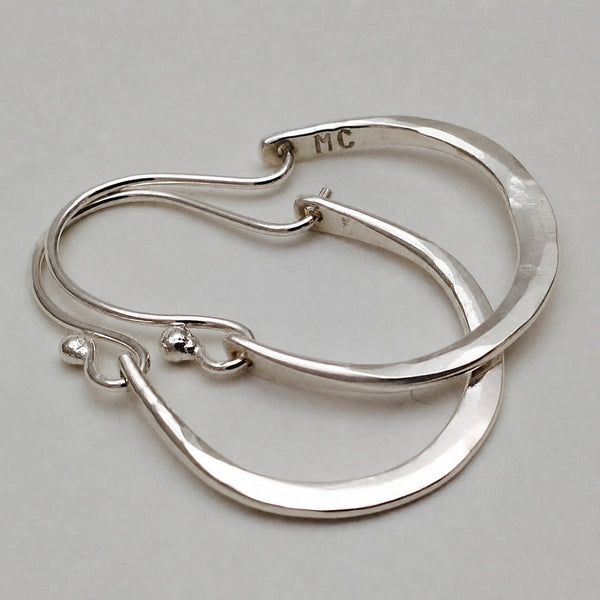 Boucles d'oreilles en argent minimalistes