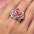 Bague Argent Majestueuse Fleurie