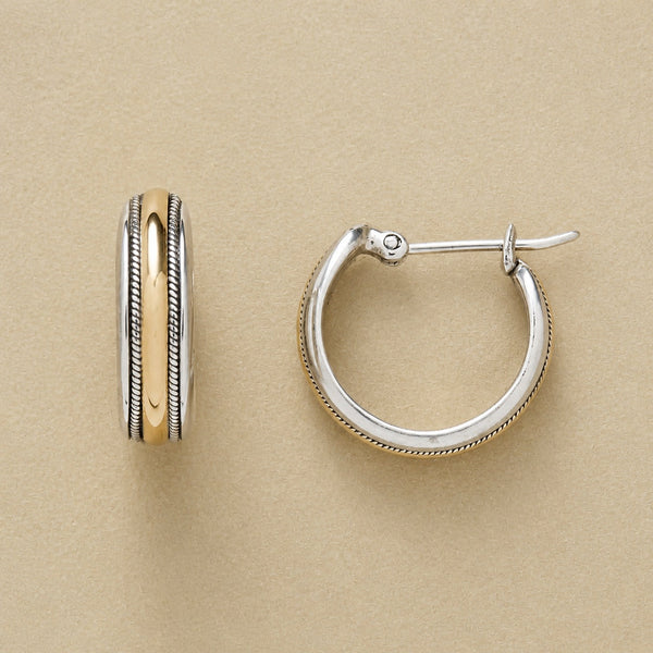 Boucles d'oreilles en anneau doré scintillant