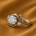 Bague Branche en Zirconium Argenté Luxe