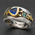 Bague Crest en Saphir à Double Teinte