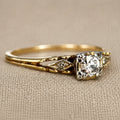 Éblouissante Bague en Cristal Doré