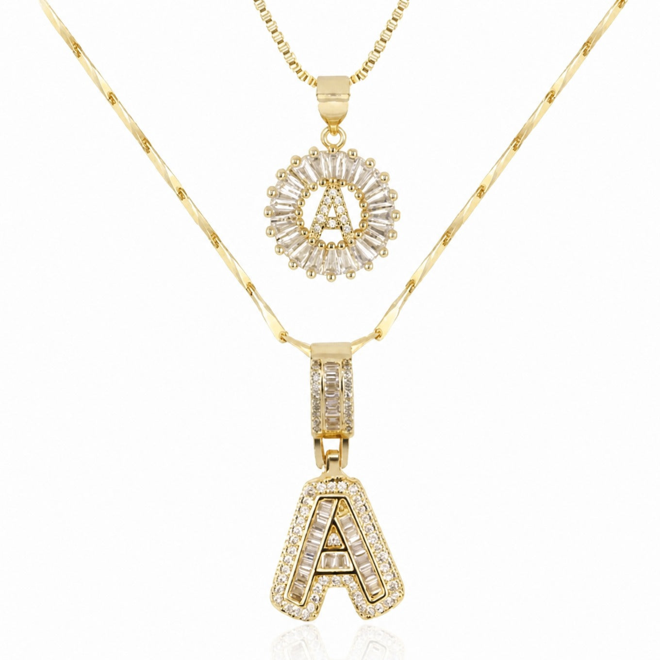 Collier Pavé Lettre Initiale