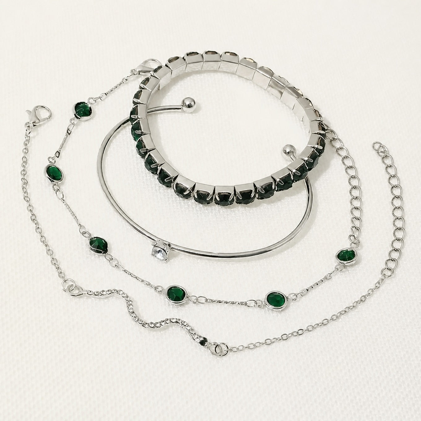 Bracelet vintage en émeraude