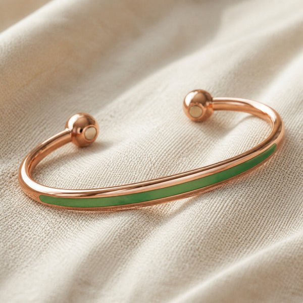 Bracelet en cuivre Jade vert