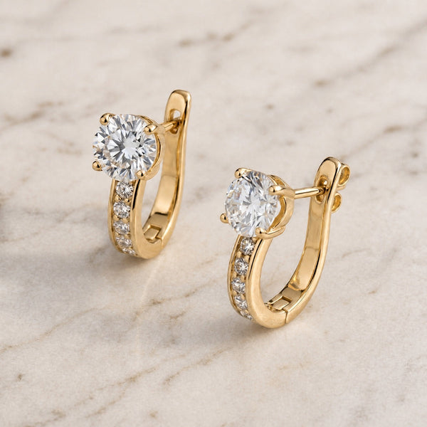 Boucles d'oreilles en anneau Impératrice Dorée
