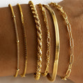 Ensemble de bracelets empilables Allure dorée