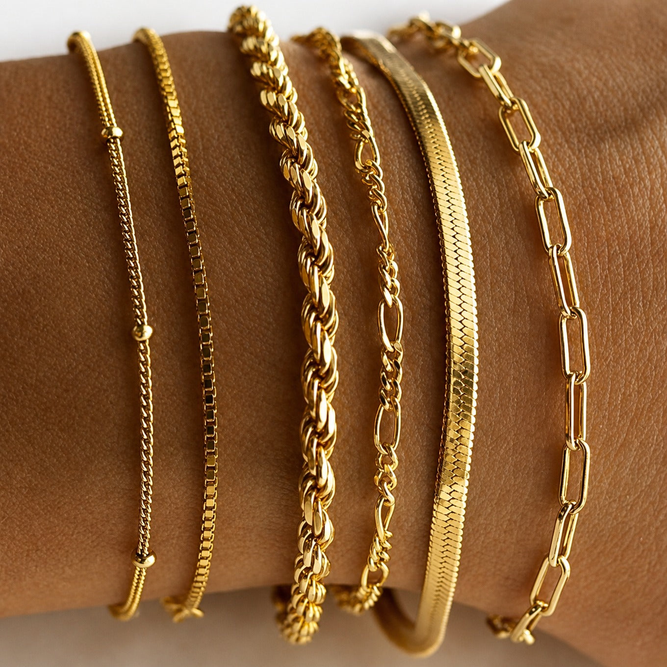 Ensemble de bracelets empilables Allure dorée