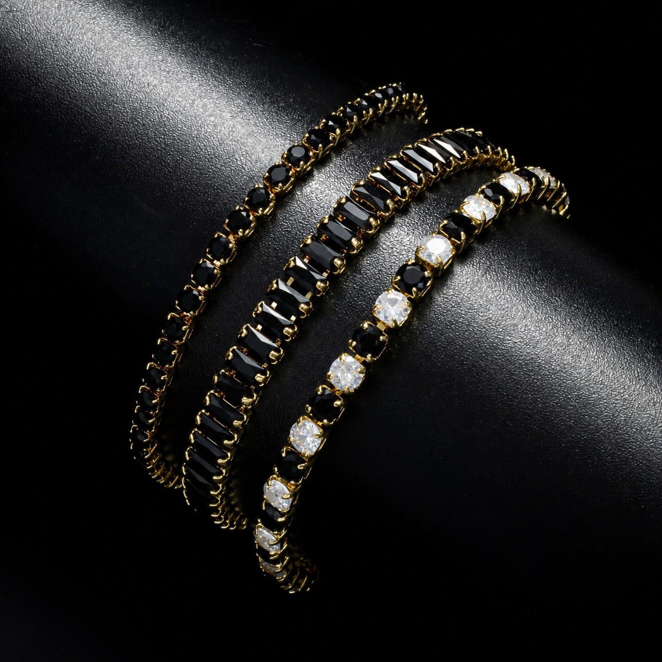 Ensemble de bracelets en cristal Onyx