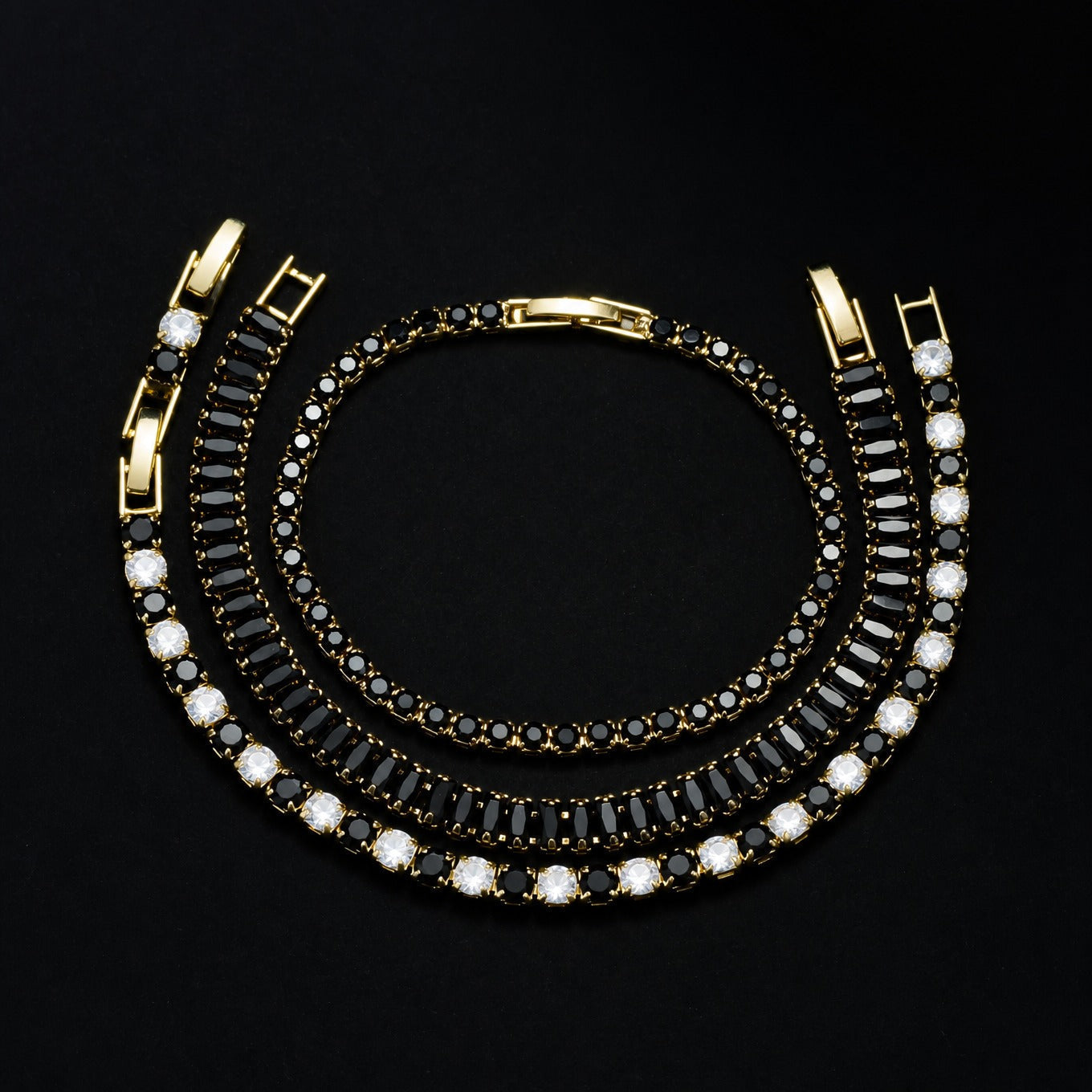 Ensemble de bracelets en cristal Onyx