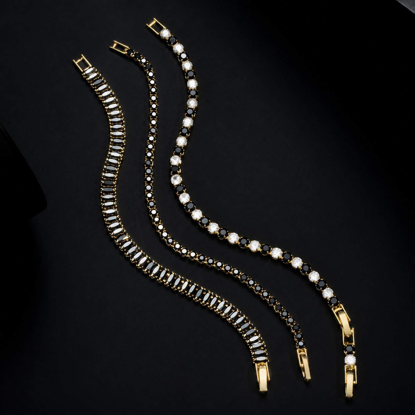 Ensemble de bracelets en cristal Onyx