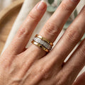 Bague à deux Sävy en or avec zircon cubique