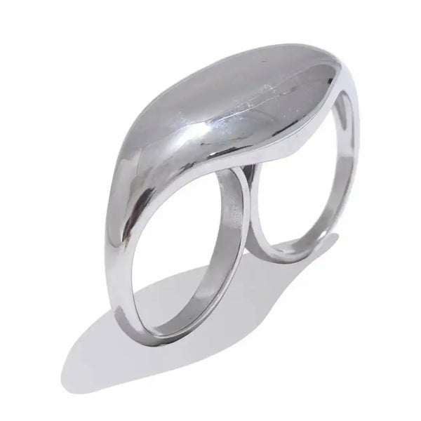 Bague double en or intemporelle