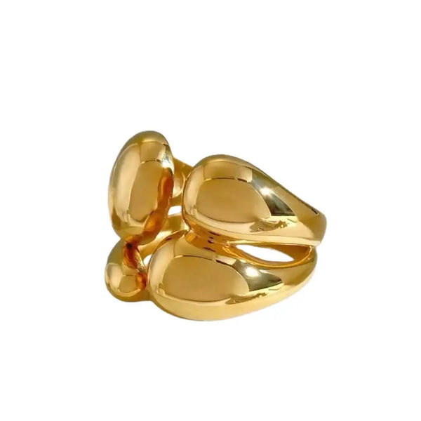 Bague empilable bicolore Or Argent
