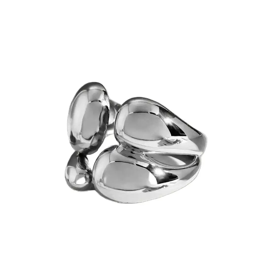 Bague empilable bicolore or-argent
