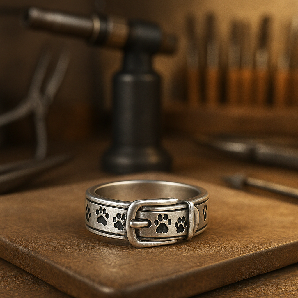 Collier pour chien mignon et élégant inspiré d'une bague