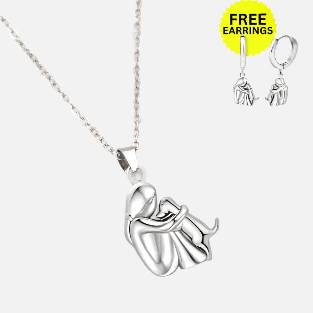 Wynter™ | Pendentif câlin avec boucles d'oreilles assorties