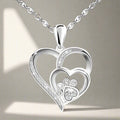 Collier en argent sterling avec pendentif patte et cœur en zircon