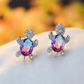 Boucles d'oreilles en merikonna avec zirconium et argent