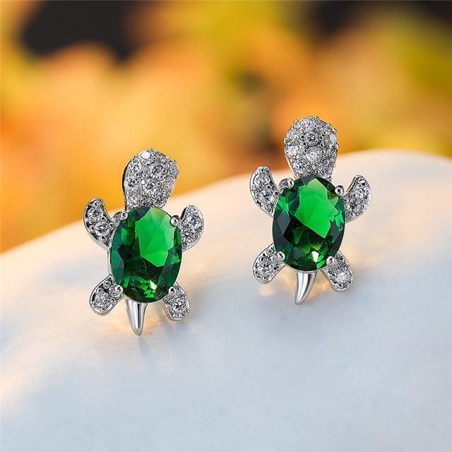 Boucles d'oreilles en merikonna avec zirconium et argent