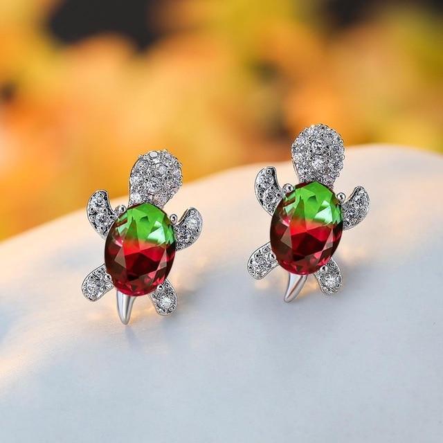 Boucles d'oreilles en merikonna avec zirconium et argent