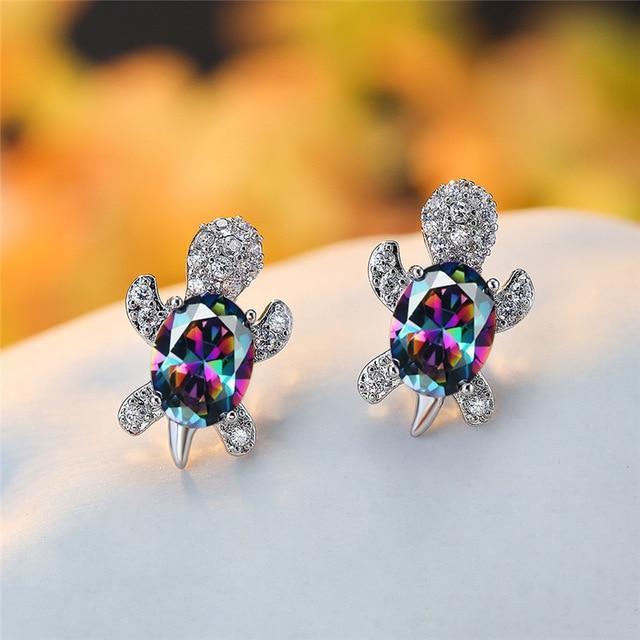 Boucles d'oreilles en merikonna avec zirconium et argent