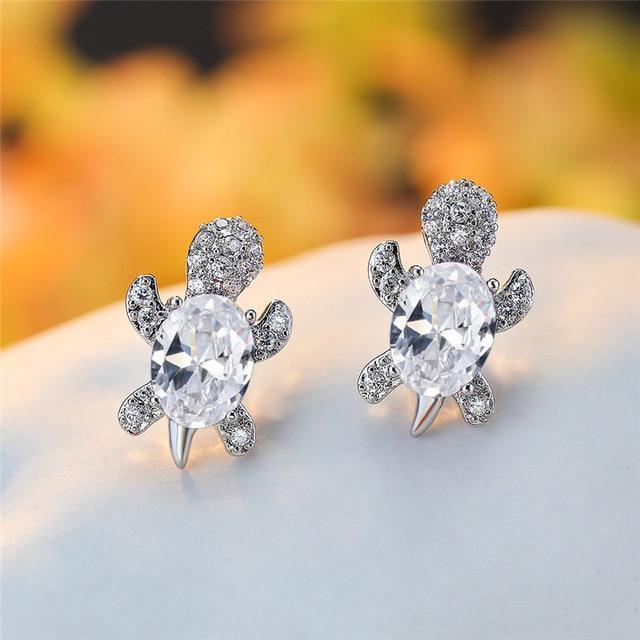 Boucles d'oreilles en merikonna avec zirconium et argent