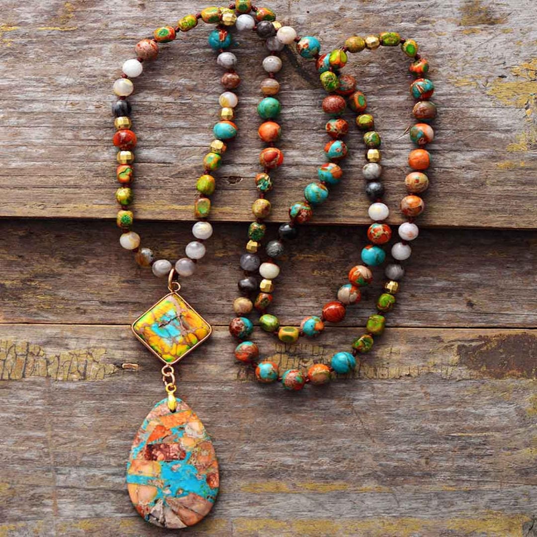 Collier Énergétique de Guérison Intense en Jaspe