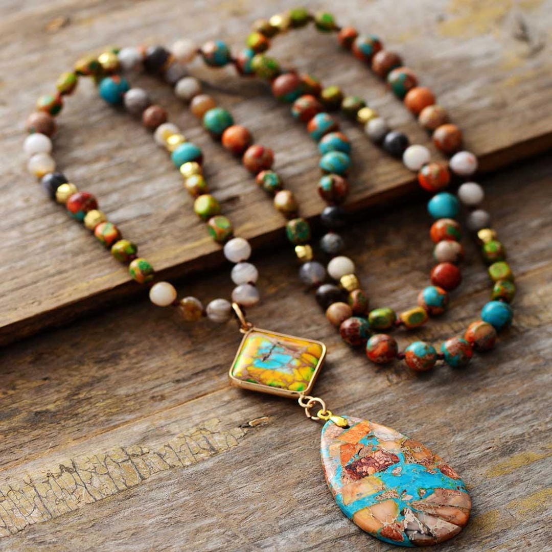 Collier Énergétique de Guérison Intense en Jaspe