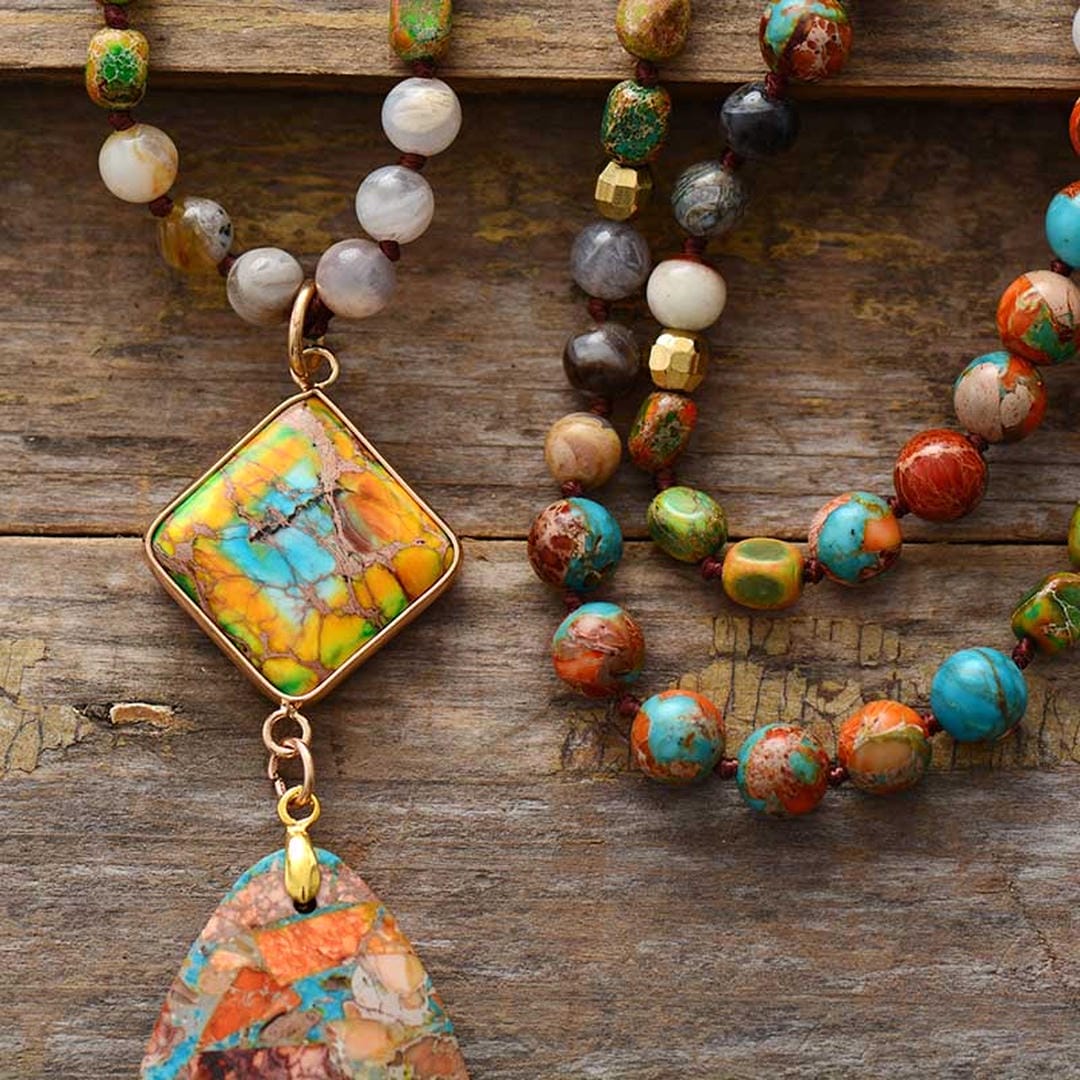 Collier Énergétique de Guérison Intense en Jaspe