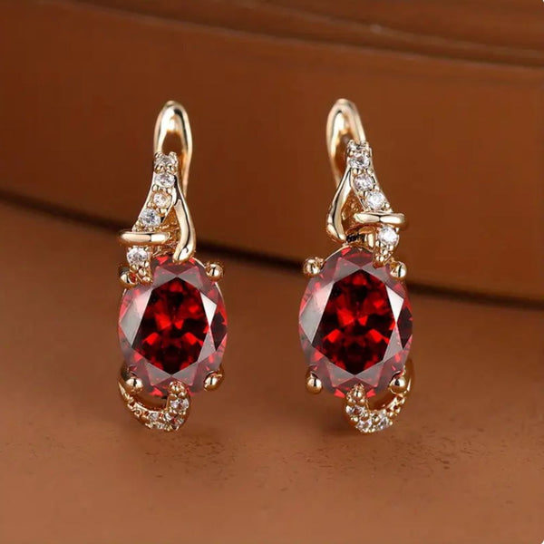 Boucles d'oreilles pendantes crépuscule pourpre