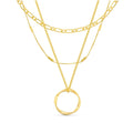 Collier en or à trois rangs classique