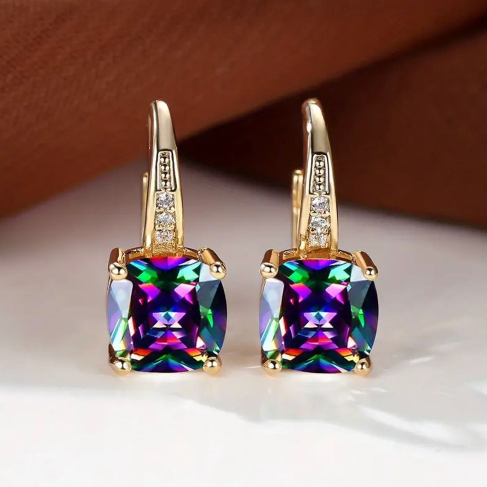 Boucles d'oreilles en pierre mystérieuse