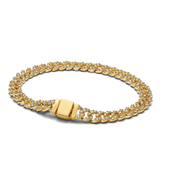 Bracelet cubain pavé